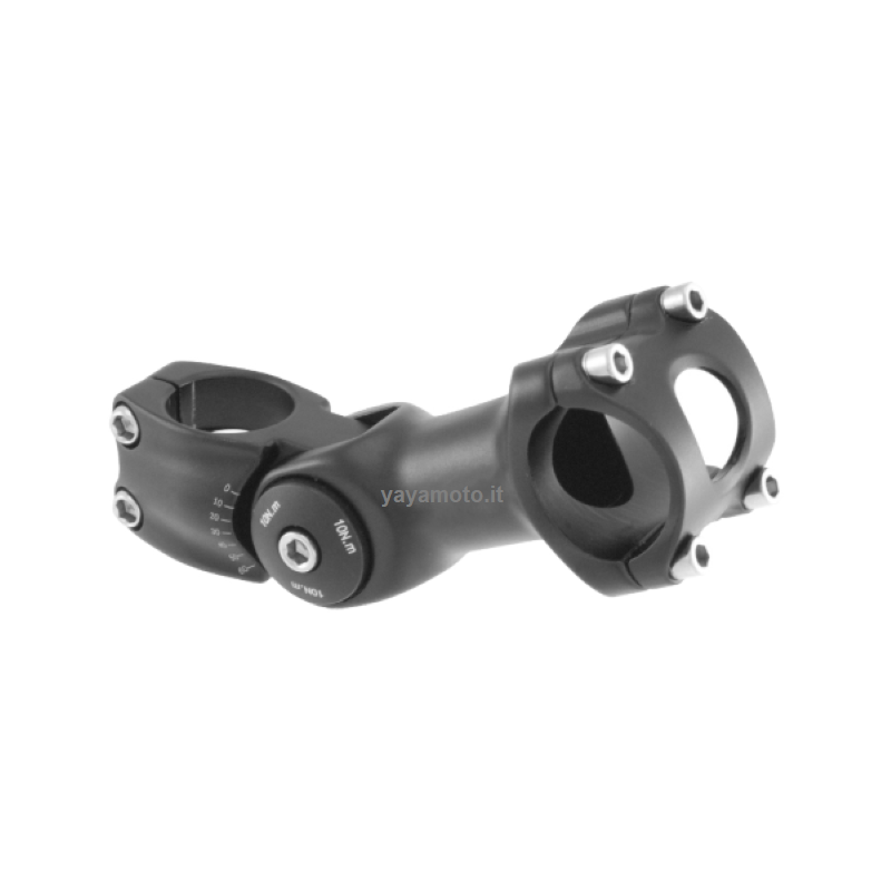 ANCLLO - Attacco manubrio regolabile per mountain bike, 25,4 mm, regolabile, 110mm 0-60 ° Gradi Attacco Manubrio Manubrio MTB in Lega di Alluminio per Mountain Bike, Bici da Strada,MTB, BMX,Ciclismo