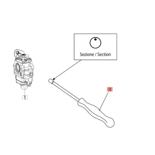Cacciavite regolazione decespugliatore