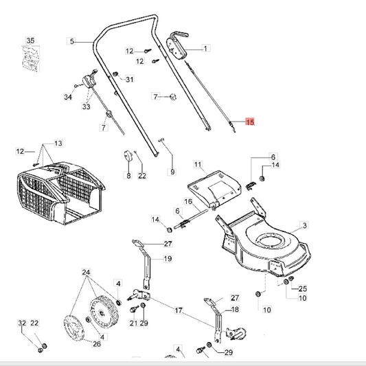 Cavo freno motore rasaerba