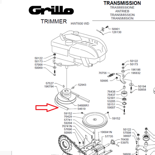 Cinghia Trimmer Grillo