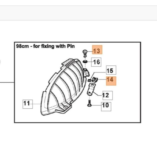 Coperchio lame trattorino Efco