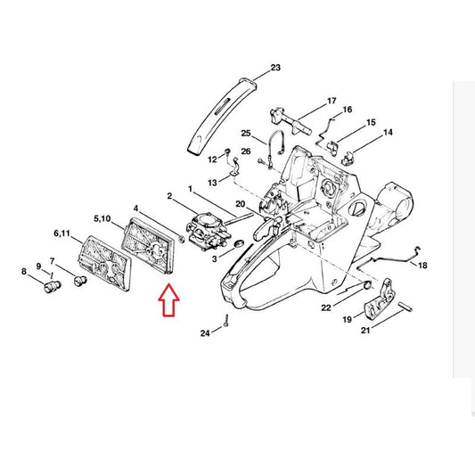 Filtro aria motosega Stihl 048