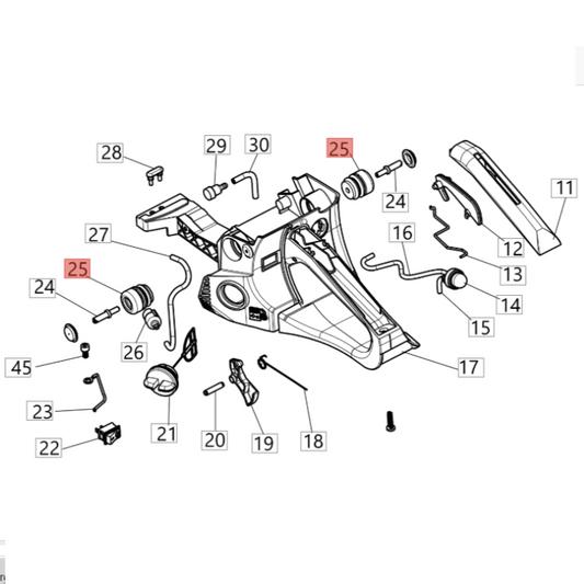 Gonmmino antivibrte motosega Efco