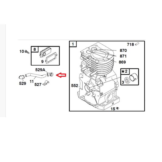 Gommino coperchio valvole