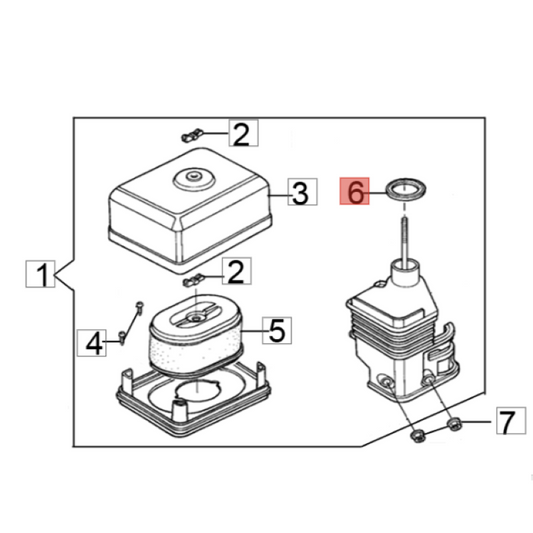 Guarnizione filtro aria