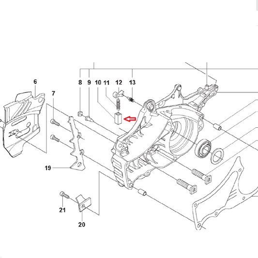Guida molla freno catena