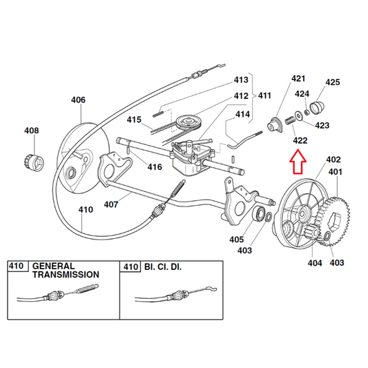 Molla trazione rasaerba