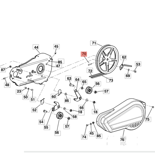 Perno spina elastica motozappa