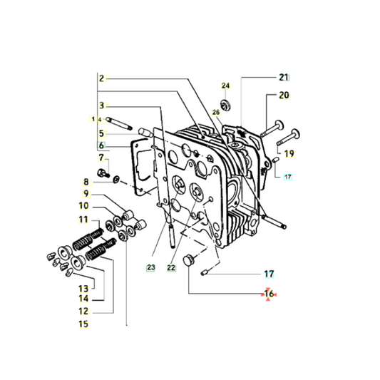 Tappo testata Ape Diesel
