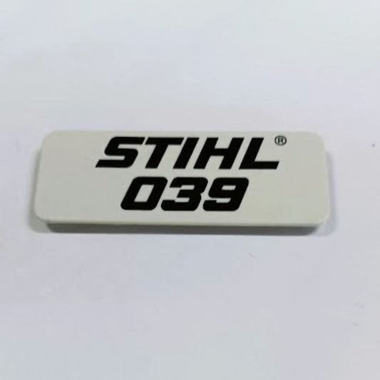 Targhetta motosega Stihl 039