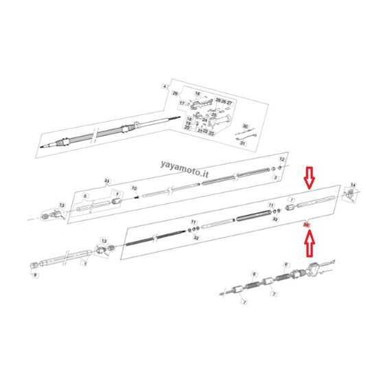 Albero completo di tubo potatore Efco e Oleomac
