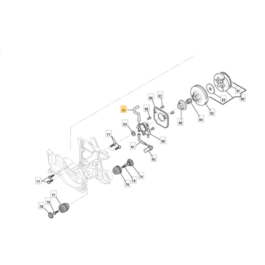 Tubo olio motosega Alpina PS 338