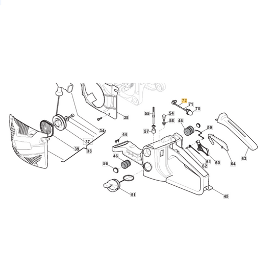 Tubo benzina Primer pompetta motosega Alpina a 4500