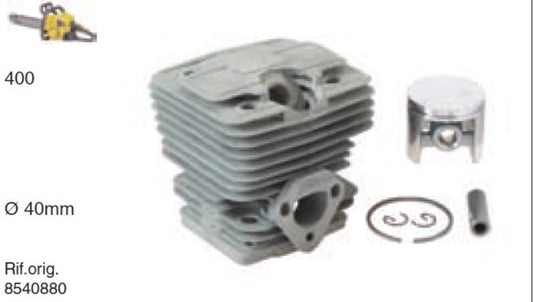 Cilindro pistone motosega Alpina 400 Castor