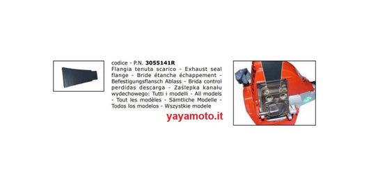 Flangia chiusura marmitta motosega decespugliatore