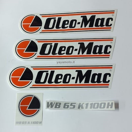 Serie etichette adesivi Oleomac