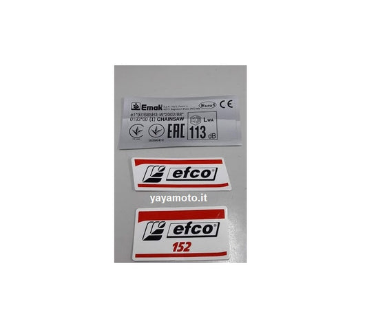 Serie etichette Efco 152 adesive motosega