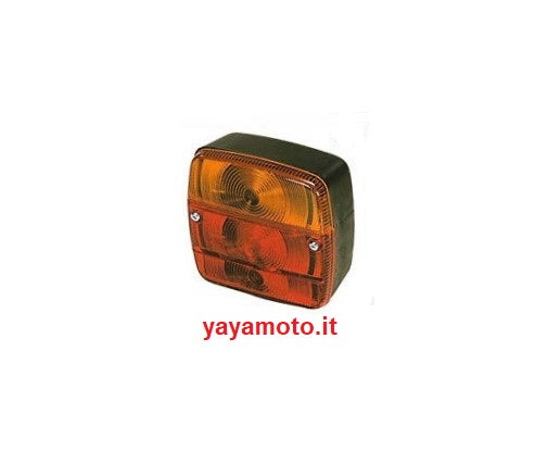 Fanale posteriore 3 luci quadro per carrellini