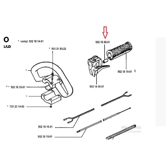 Adattatore filo acceleratore Husqvarna