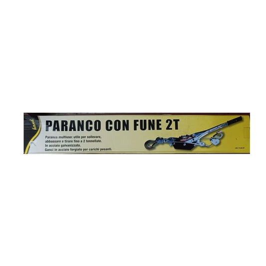 Paranco argano con fune.