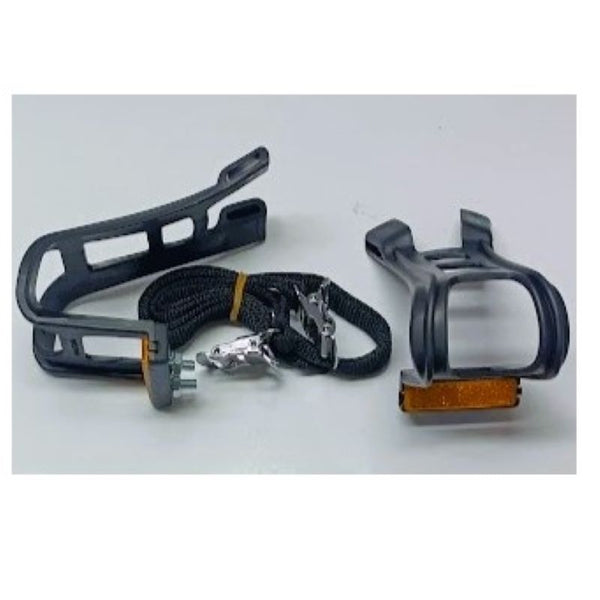 Harilla Fermapiedi Per Cyclette, Adattatori Pedali Con Fori Standard 2,5 Cm, Grigio - 3