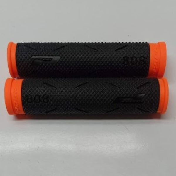 Sixpack D-Trix PA Lock-On - Manopole Bici In Gel Kraton, Larghe 33mm, Con Anelli In Fibra Di Vetro (Nero/Arancione) - 5