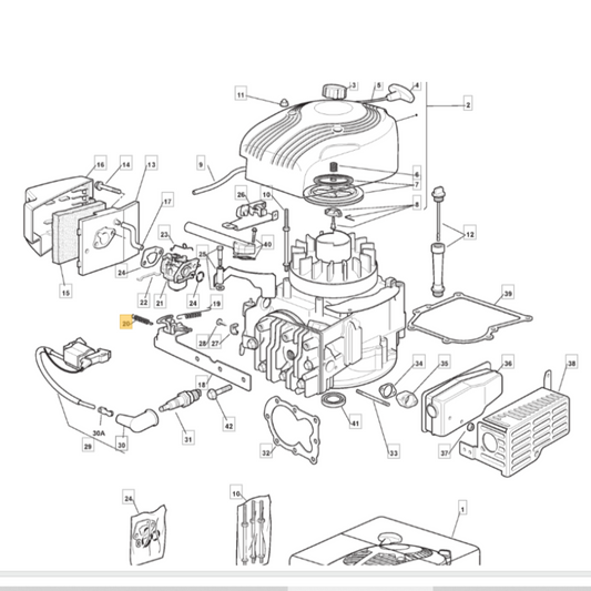 Molla carburatore motore GGP SV 150