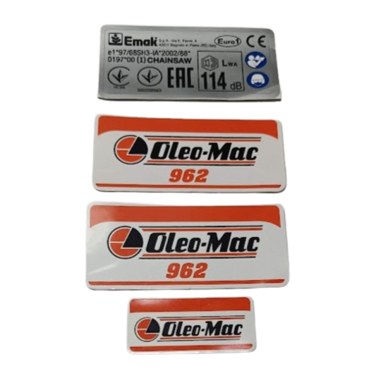 Serie etichette adesive 962