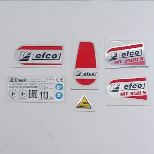 Serie etichette motosega Efco MT 3500