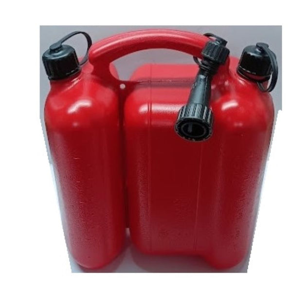 Tanica Doppia RED R350156 – 2,5L Olio + 5L Benzina – Omologata, Con Beccuccio - 2