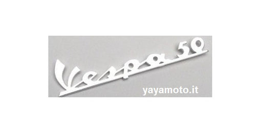 Targhetta scritta alluminio per Vespa 50